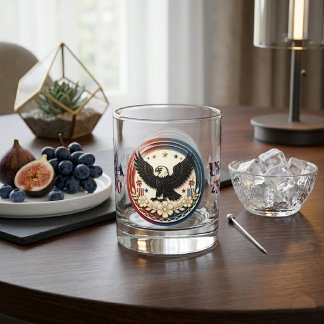 Verre À Whisky Aigle chauve patriotique Couronne de fierté améric