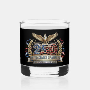 Verre À Whisky Aigle de la crête du 250e anniversaire