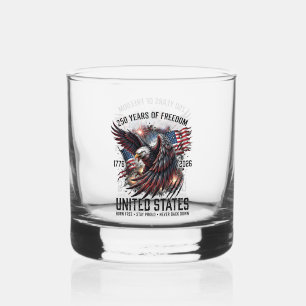 Verre À Whisky Aigle Patriotique Emblème 250 Ans d'Américain