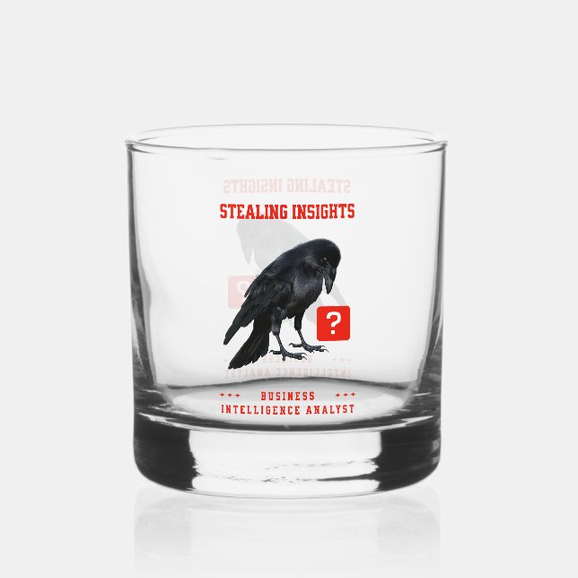 Verre À Whisky Analyste en intelligence d'affaires Crow (Recto)