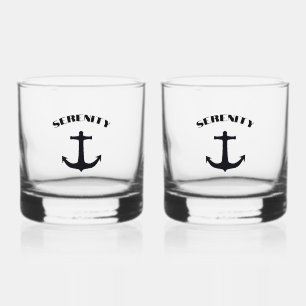 Verre À Whisky Ancrage de nom de bateau personnalisé