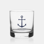 Verre À Whisky Ancre Bleue marine Nautique Groomsmen personnalisé<br><div class="desc">Ancre bleue marine minimaliste moderne Groomsmen Whiskey Glass personnalisé avec ancrage bleu marine et nom de toiletteur personnalisé avec titre en bleu marine moderne sans serif style police. Parfait aussi pour le meilleur homme, père de la mariée, porte-bague, bonne d'honneur, fille de fleurs, mère de la mariée et plus encore....</div>