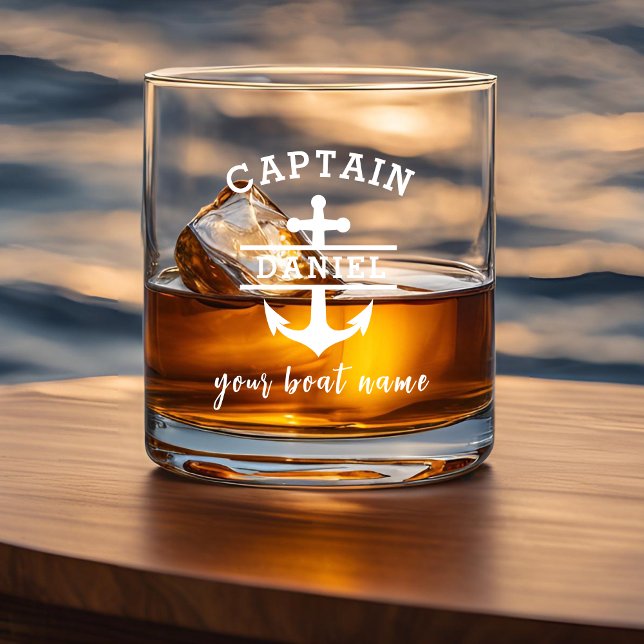 Verre À Whisky Ancre nautique du capitaine sur mesure (Créateur téléchargé)