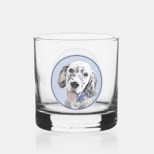 Verre À Whisky Anglais Setter Blue Belton Peinture Chien Art