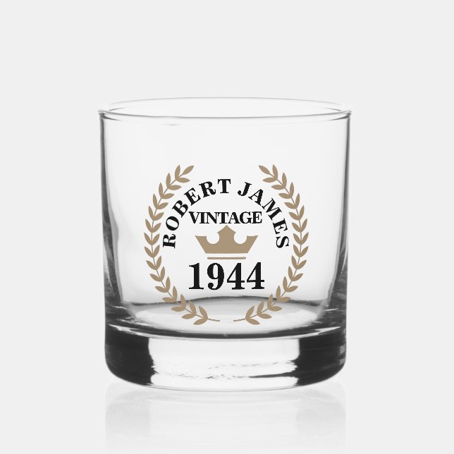 Verre À Whisky Anniversaire Vintage (Recto)
