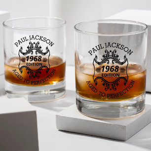 Verre À Whisky Anniversaire vintage Nom et année de la perfection