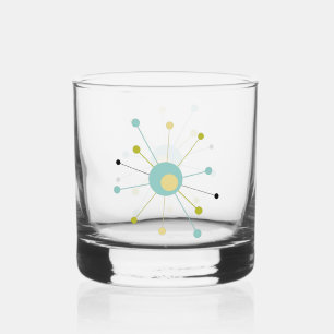 Verre À Whisky Aqua Bleu Jaune Âge Atomique Débute au milieu du s