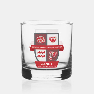 Verre À Whisky Aquarius Crest d'anniversaire™ pour 20-31 janvier