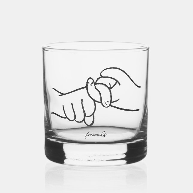 Verre à whisky ASL Friends – À la connexion (Recto)