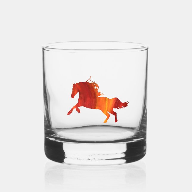 Verre À Whisky Autocollant de cheval de feu (Recto)