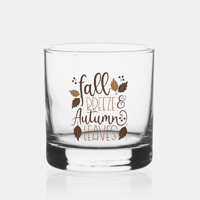 Verre À Whisky Automne Breeze Feuilles d'automne (Recto)