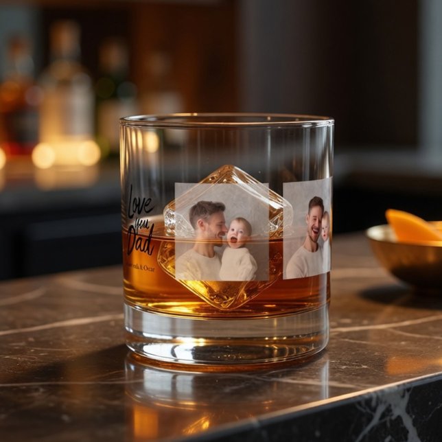 Verre à Whisky avec Photo Personnalisée pour Papa  (Créateur téléchargé)