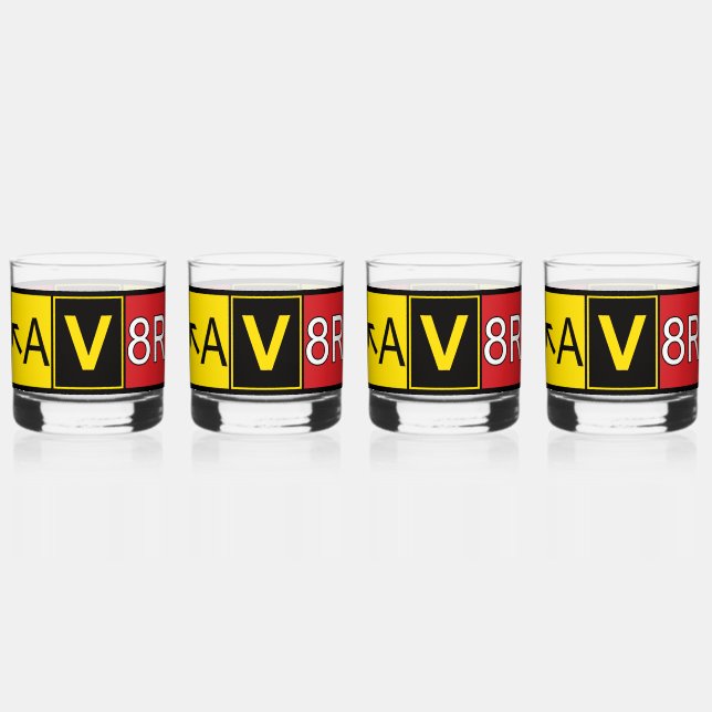Verre À Whisky Aviateur - AV8R - (Recto)