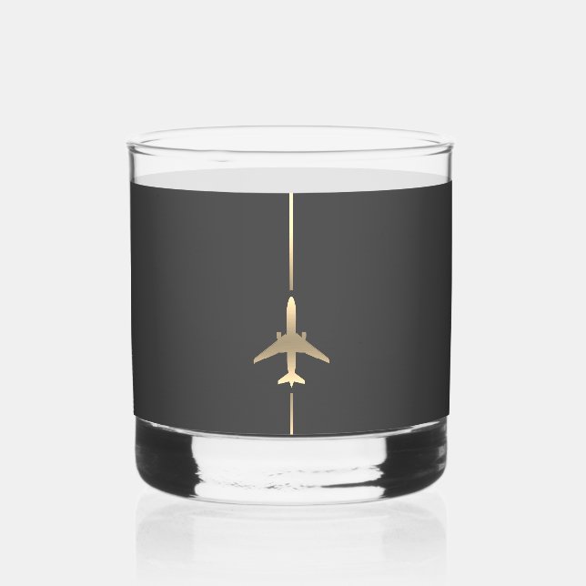 Verre À Whisky Aviation minimale (Recto)