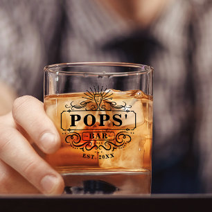 Verre À Whisky Barre de Pops personnalisée Année de création de v