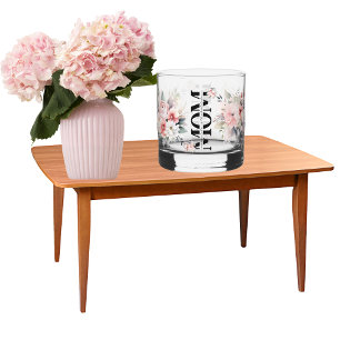 Verre À Whisky Beau Cadeau Pour Maman Aquarelle Fleurs Rouges