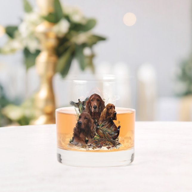 Verre À Whisky Beaux Setters Irlandais  Art  (Insitu (Mariage))