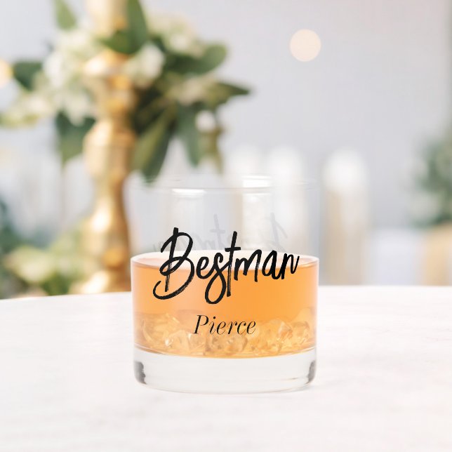 Verre À Whisky Bestman Black White Mariage (Insitu (Mariage))