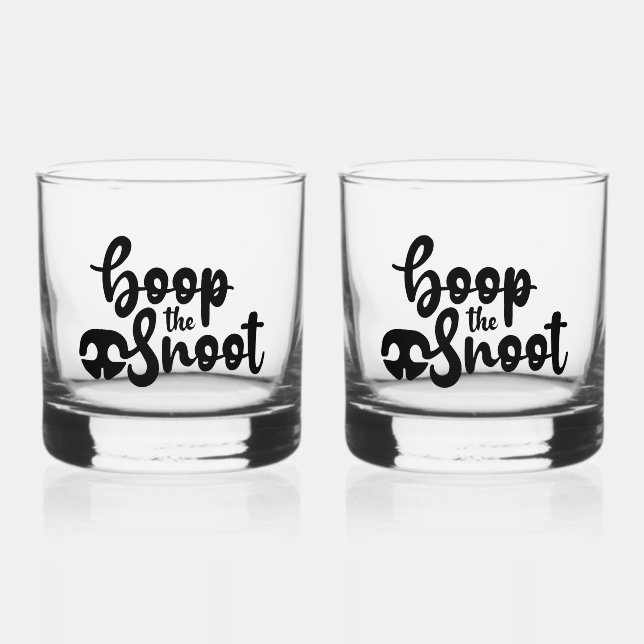 Verre À Whisky Boop Snoot Drôle Chien Cite Whiskey Glasses (Recto)