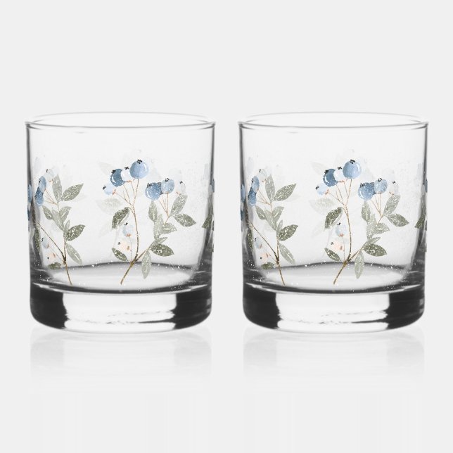 Verre À Whisky Botanique Myrtille d'Hiver (Recto)