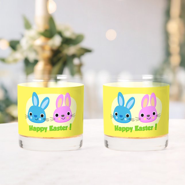 VERRE À WHISKY BUNNIES "HAPPY EASTER" (Insitu (Mariage))