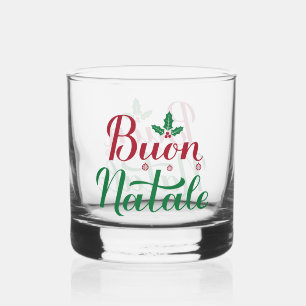 Verre À Whisky Buon Natale Noël rouge et vert