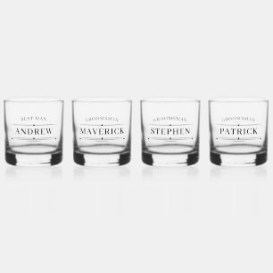 Verre À Whisky Cadeau moderne Groomsmen Vintage Élégant Best Man