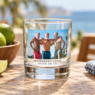 Verre À Whisky Cadeau photo humoristique personnalisé pour la ret