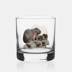 Verre À Whisky Capybaras De Mère Et De Bébé,