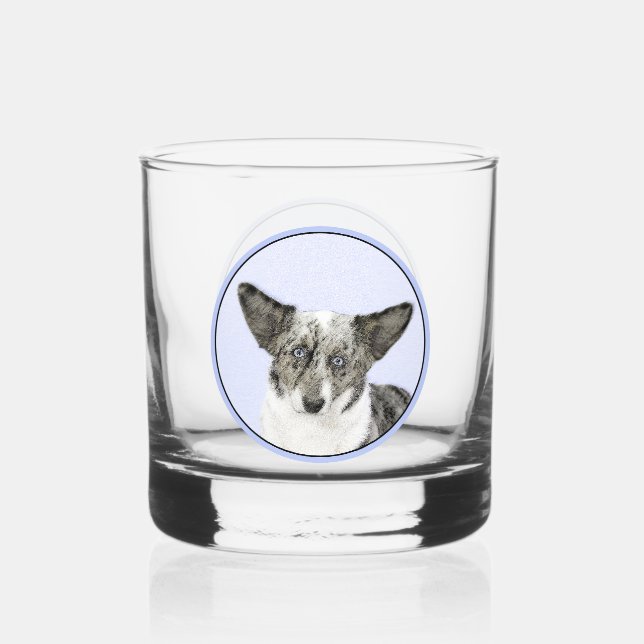 Verre À Whisky Cardigan Welsh Corgi Peinture - Art Chien original (Recto)