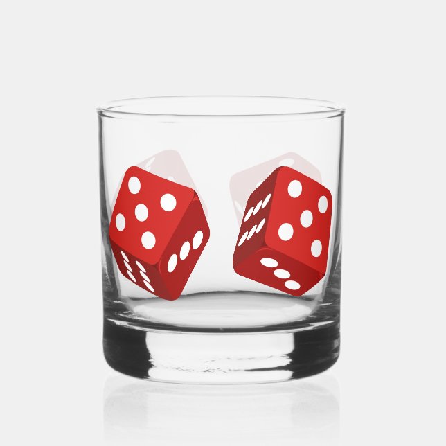 Verre À Whisky Casino Red Dice Craps Player (Recto)