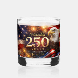 Verre À Whisky Célébrant 250 Ans Patriotique