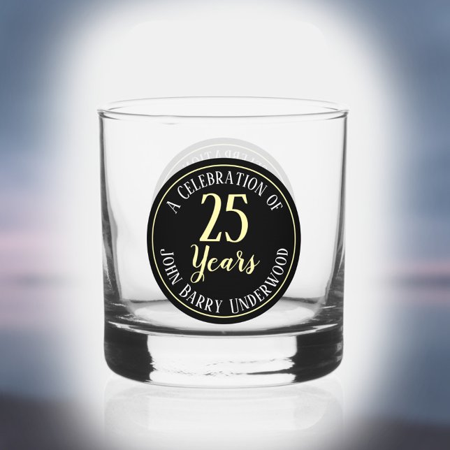 Verre À Whisky Célébration d'anniversaire de 25 ans (Créateur téléchargé)