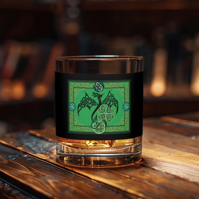 Verre À Whisky Celtique irlandais de dragon vert (Créateur téléchargé)