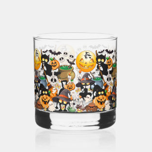 Verre À Whisky Chats drôles de Halloween Fête