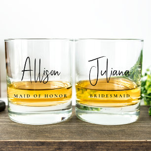 Verre À Whisky Chic Bridesmaid Mariage Bachelorette Party