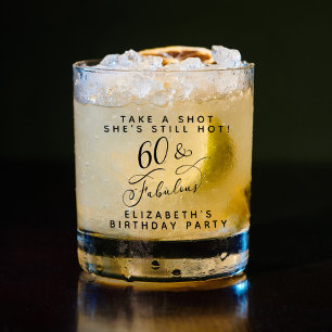 Verre À Whisky Chic Funny 60e fête d'anniversaire