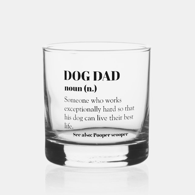 Verre À Whisky Chien Papa Drôle Définition Mot Noun Cadeau Cadeau (Verso)