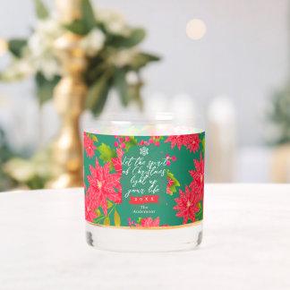 Verre À Whisky Christmas Poinsettia Teal