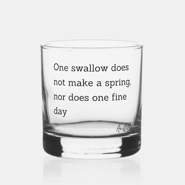 Verre À Whisky Citation Inspiration Aristote Swallow (Recto)