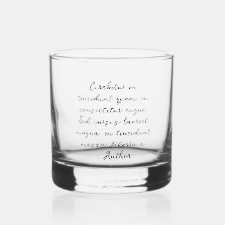 Verre À Whisky Citation personnalisée poème lyrique cocktail