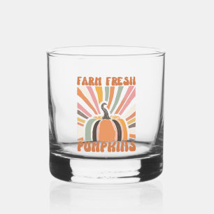 Verre À Whisky Citrouilles frais de la ferme rétro