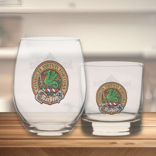 Verre À Whisky Clan MacBeth Crest sur Tartan