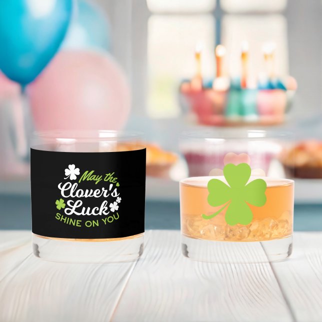 Verre À Whisky Clover Luck Charm : Que la chance du Clover Shine (Insitu (Baby Shower))