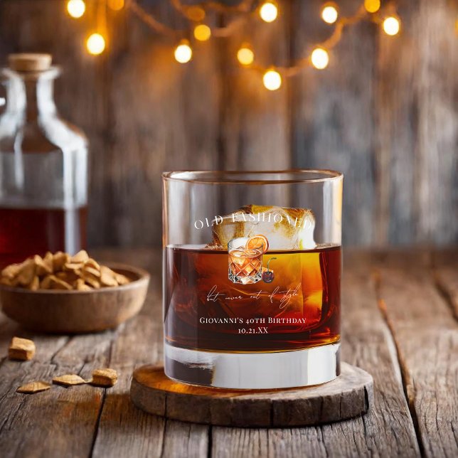 Verre À Whisky Cocktail "Old Fashioned" pour Anniversaire (Créateur téléchargé)