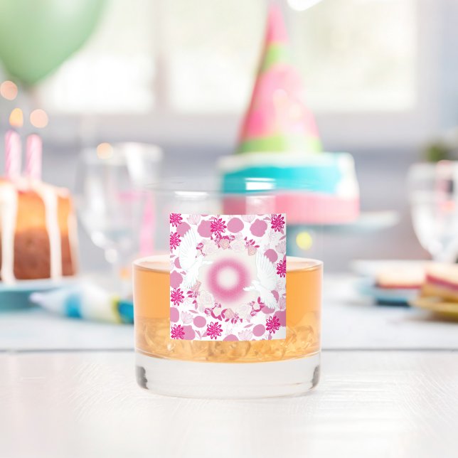 Verre À Whisky colombe à fleurs (Insitu (Anniversaire))