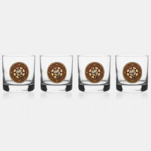 Verre À Whisky Conception de boussole marine