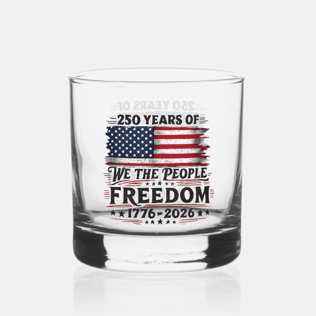 Verre À Whisky Conception de liberté de Nous, le Peuple, 250 ans (Recto)