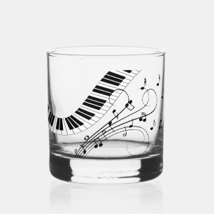 Verre À Whisky Conception de thème de musique de piano