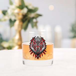 Verre À Whisky Conception de totem tribal Haida Loup